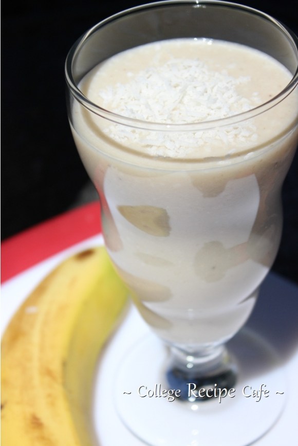 Coconut Banana Smoothie easy college smoothie recipe