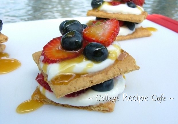 Caramel Berry Napoleons easy college dessert