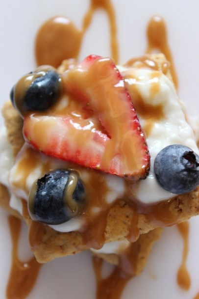 Caramel Berry Napoleons easy low fat dessert for college