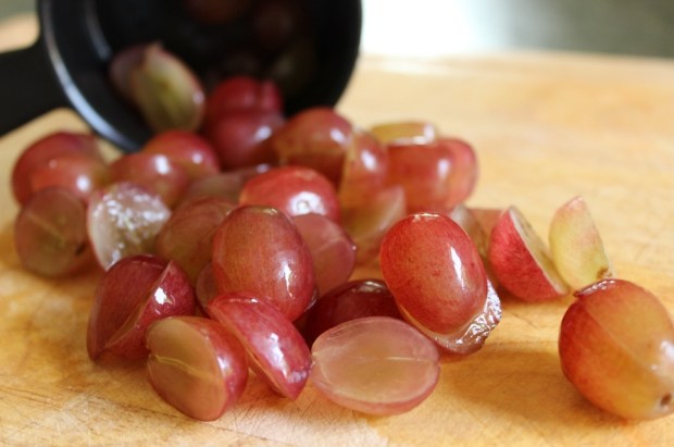 Price-reduced grapes for freshman-15 free fruit salad