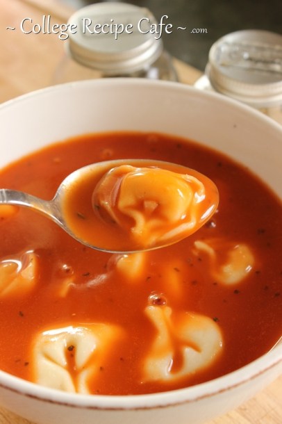 Tortellin Tomato Soup ~ How to Turn Ho-Hum Canned Tomato Soup into a Satisfying Meal