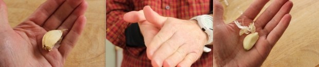 How to Peel Fresh Garlic Using the Palms of Your Hands
