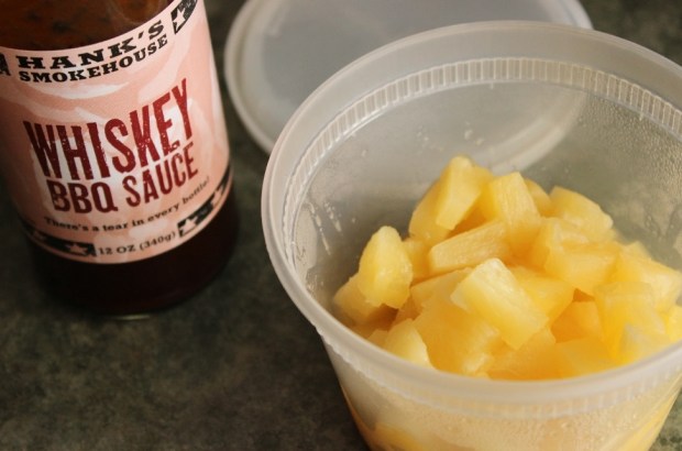 Sauce and Pineapple for Whiskey Barbecue Baked Beans ~ College Recipe Cafe