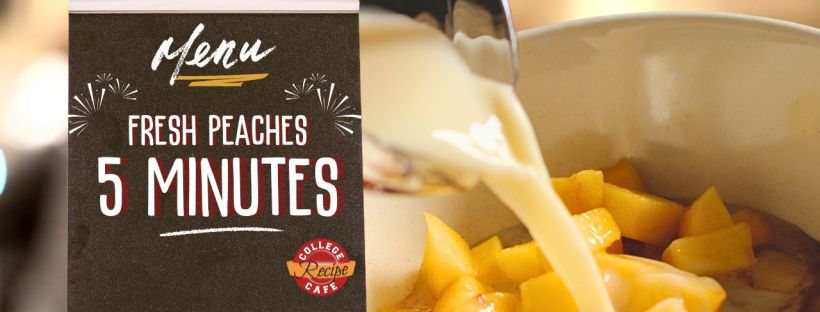 Fresh Peaches. Five Minutes