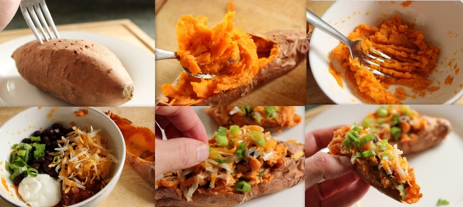 How to Make Stuffed Sweet Potato Skins