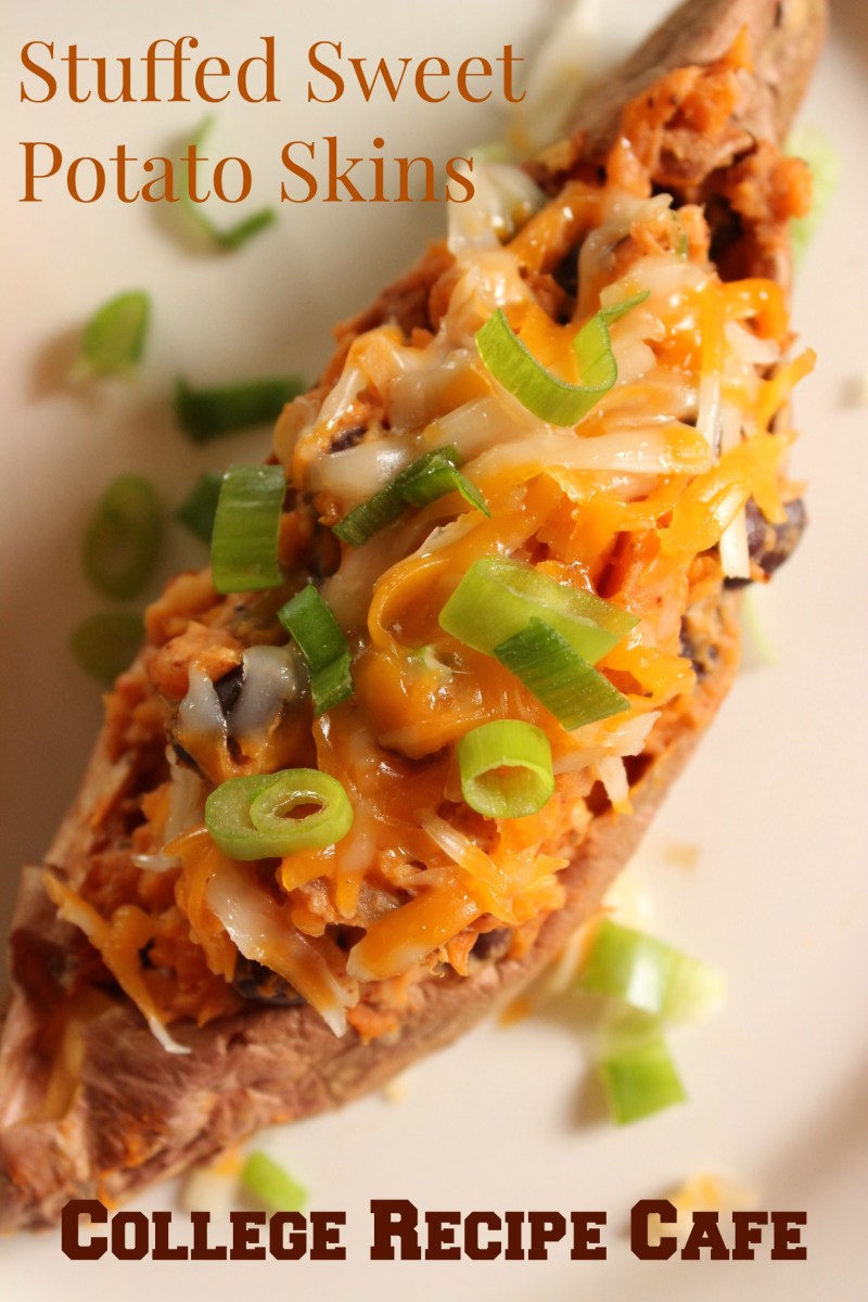 Stuffed Sweet Potato Skins: Quick dinner you can make in your microwave.