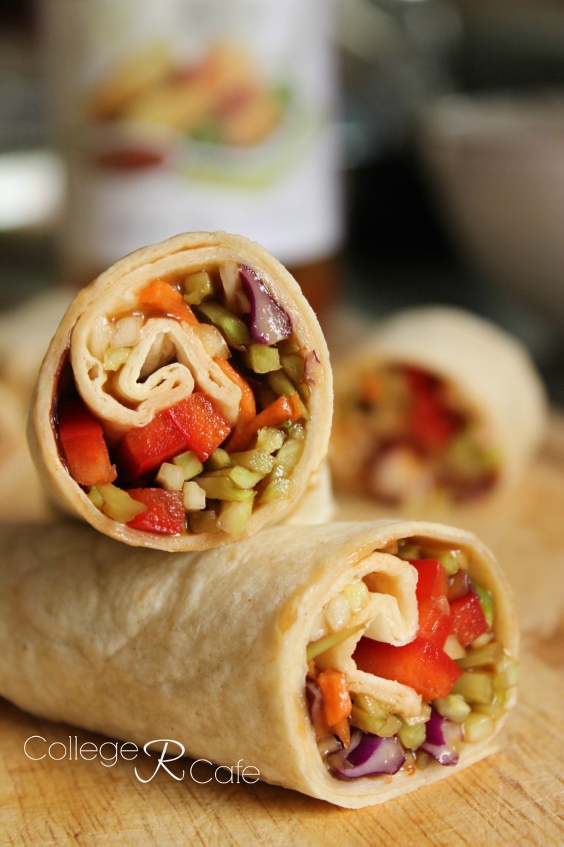 Healthy vegetable spring roll you make with broccoli coleslaw.