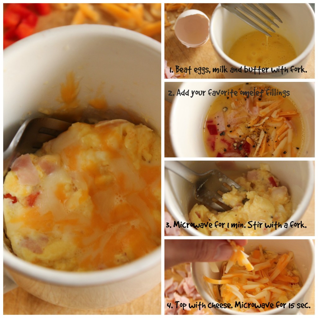 How to make Coffee Mug Ham and cheese Omelet.
