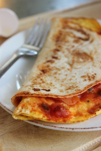 Cheese Omelet Quesadilla recipe from 15 Minute money saving meals for students