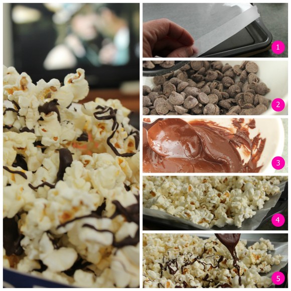 Steps to make Chocolate Drizzled Popcorn
