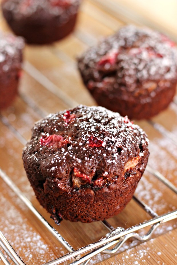 Chocolate Strawberry Muffins