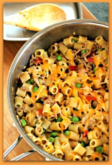 Mighty Fine Macaroni in a pot.