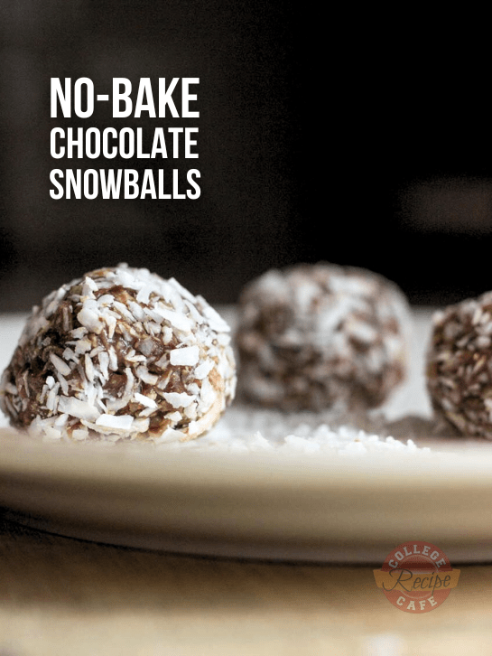No Bake Chocolate Snowballs